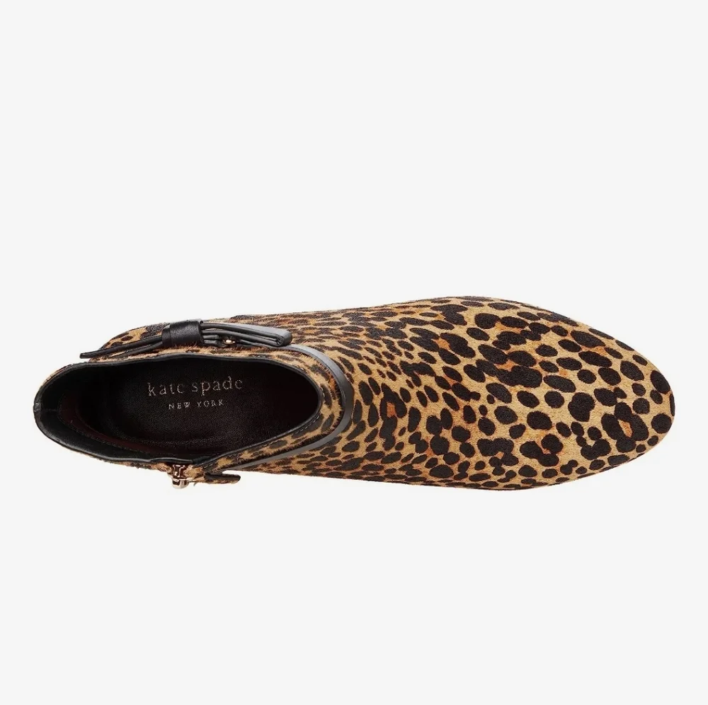 Kate Spade New York Delina Leopard Heeled Boots Booties